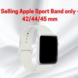 Apple Watch White Sport Band 42/44/45mm Excellent Condition Authentic